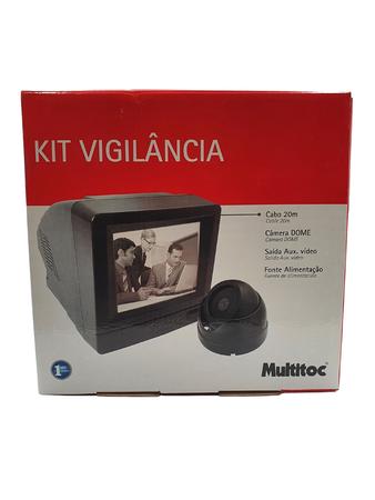 Imagem de Kit Vigilância Monitor 6 Polegadas + Câmera Multitoc branco
