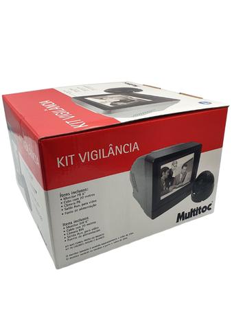Imagem de Kit Vigilância Monitor 6 Polegadas + Câmera Multitoc preto