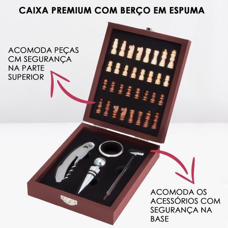 Kit Saca Rolha Abridor de Vinho Profissional e Acessórios Premium