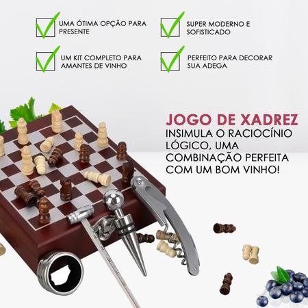 Kit Vinho e Xadrez Checkmate