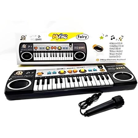 Kit Musical Infantil Mini Bateria+piano Teclado 32 Teclas Nf