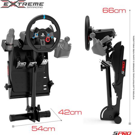 Suporte Para Volante Cockpit Simulador SPRO Logitech G27,G29,G920,G923,  Fanatec, Thrustmaster - Extreme Simracing - Controle Simulador - Magazine  Luiza