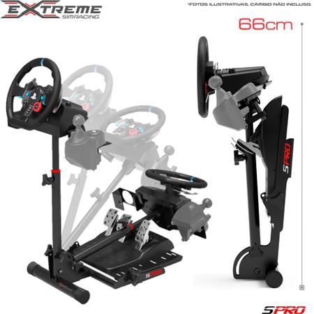 Suporte Para Volante Cockpit Simulador SPRO Logitech G27,G29,G920,G923,  Fanatec, Thrustmaster - Extreme Simracing - Controle Simulador - Magazine  Luiza