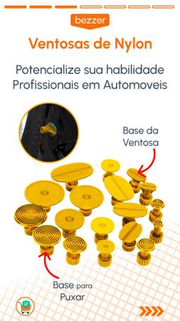 Imagem de Kit Vonder Repuxador Manual + Martelo Funileiro Nylon + 18 Ventosas para Martelinho de Ouro e Funileiro.