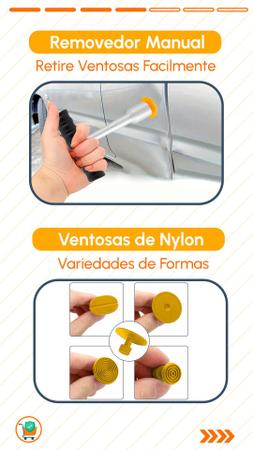 Imagem de Kit Vonder Repuxador Manual + Martelo Funileiro Nylon + 18 Ventosas para Martelinho de Ouro e Funileiro.