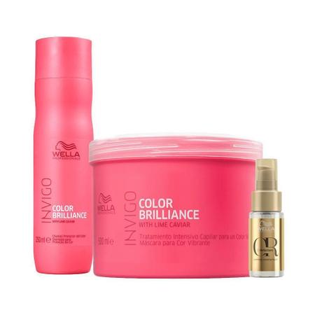 Imagem de Kit Wella Pros Invigo Color Brilliance - Sh E Másc E Óleo