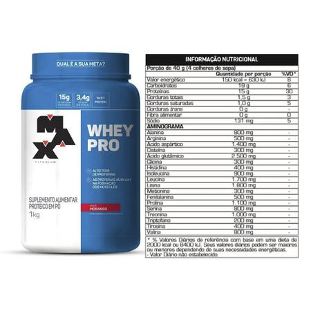 Imagem de Kit Whey Protein 1kg + Creatina 300g e Garrafa - Max Titanium - Massa Muscular e Energia