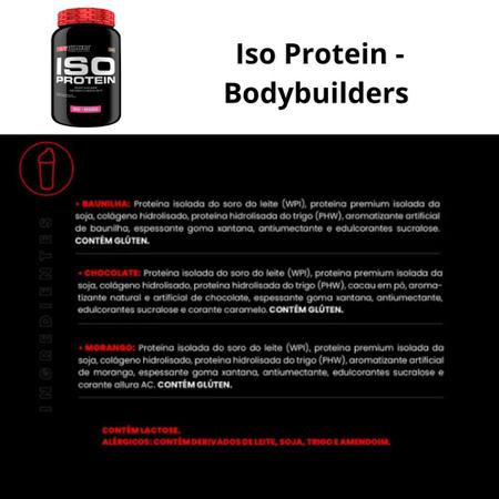 Imagem de Kit Whey Protein Isolado Iso Protein Pote 900g + Power Creatina 100g + BCAA 100g + Coqueteleira 600ml - Kit para Recuperação Muscular