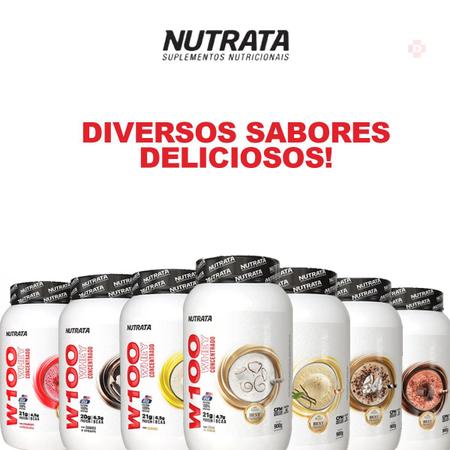 Imagem de Kit Whey Protein W100 Nutrata Double Chocolate + Creatina Nutrata 300g + Garrafa Personalizada Nutrata