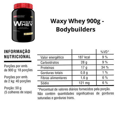 Imagem de Kit Whey Protein Waxy Whey Pote 900g + 2x BCAA 100g + 2x Power Creatina 100g - Kit para Ganho de Massa Muscular