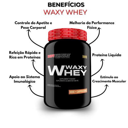 Imagem de Kit Whey Protein Waxy Whey Pote 900g + 2x BCAA 100g + 2x Power Creatina 100g - Kit para Ganho de Massa Muscular