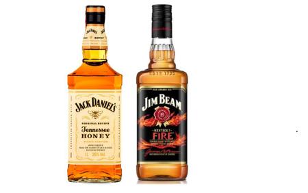 Imagem de Kit Whiskey Jack Daniel's Honey + Jim Beam Bourbon Fire 1L