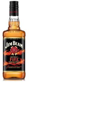 Imagem de Kit Whiskey Jim Beam Bourbon Kentucky Fire 1l 3 unidades