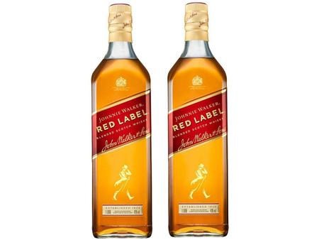 Imagem de Kit Whisky Johnnie Walker Red Label Escocês 1L