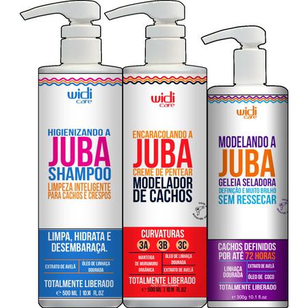 Imagem de Kit Widi Care Encaracolando Juba Shampoo Higienizando Geleia Seladora e Creme de Pentear Hidratação Intensa e Anti Frizz