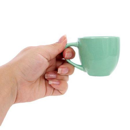 Imagem de Kit Xícaras em Porcelana Verde 95ml Jogo de Chá e Café