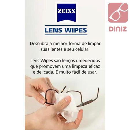 Imagem de Kit Zeiss Lens Wipes C/ 300 Lenços Limpeza Lentes Óculos
