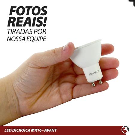 Imagem de Kit20 Lâmpada LED Dicróica 4.8W MR16 Bivolt 4000K Luz p/ Iluminação Comercial e Residencial - Avant