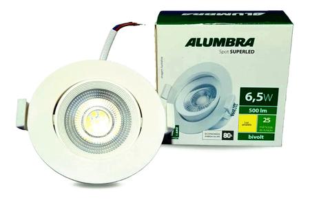 Imagem de Kit3x Spot Led Embutir Direcionável Red 6,5W Quente Alumbra