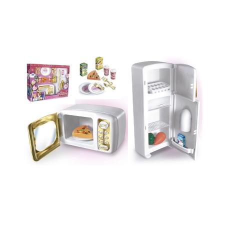 Imagem de Kitchen princess infantil com geladeira microndas acessorios