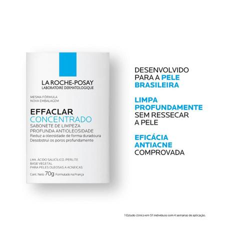 Imagem de La Roche-Posay Effaclar Concentrado Sabonete Pele Oleosa e Acneica 70g