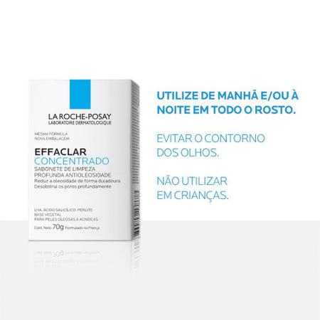 Imagem de La Roche-Posay Effaclar Concentrado Sabonete Pele Oleosa e Acneica 70g