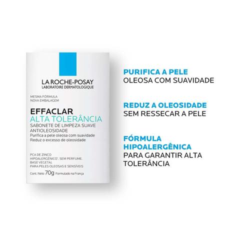 Imagem de La Roche-Posay Sabonete Facial Effaclar Alta Tolerância Limpeza Suave Antioleosidade 70g