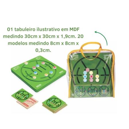 Labirinto Inteligente - Brinquedo Educativo de Estratégia MDF