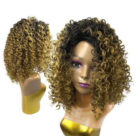 Imagem de Lace Wig Cabelo Cacheado Afro Modelo Georgia Fibra Premium