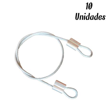 Lacre de Segurança 35cm em Cabo de Aço Revestido - Bolsa Mala Capacete Bike Estrobo - Up Distribuidora Imagem de Lacre de Segurança 35cm em Cabo de Aço Revestido - Bolsa Mala Capacete Bike Estrobo