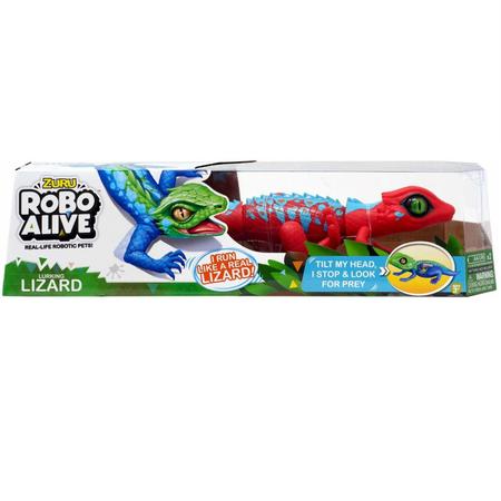 Lagarto Lurking Lizard Vermelho Robo Alive que Anda Zuru CANDIDE