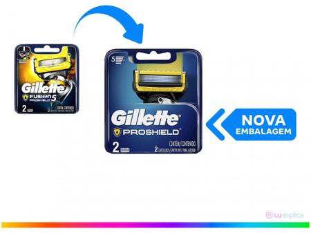 Carga Gillette Fusion Proshield com 2 Cartulhos - Rexona - Lâmina e Carga  para Aparelho de Barbear - Magazine Luiza