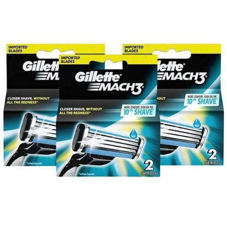 Imagem de Lâmina De Barbear Gillette Mach3 3 Unidades Com 2 Refil Cada
