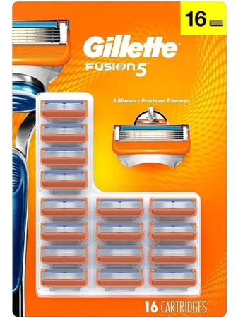 Imagem de Lâminas Para Gillette Fusion 5 Pack Com 16 Unidades