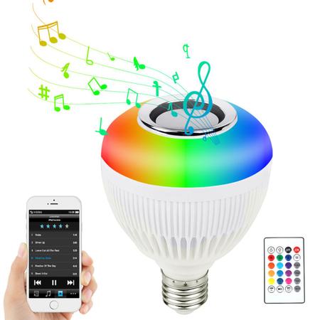 Lampada Bluetooth Rgb Caixa De Som E27 12w Controle Remoto - HWZ Led -  Lâmpada Inteligente - Magazine Luiza