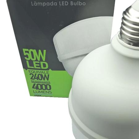 Imagem de Lâmpada Bulbo Super LED 50w 6500k E27 Branco Frio Alta Potência Bivolt