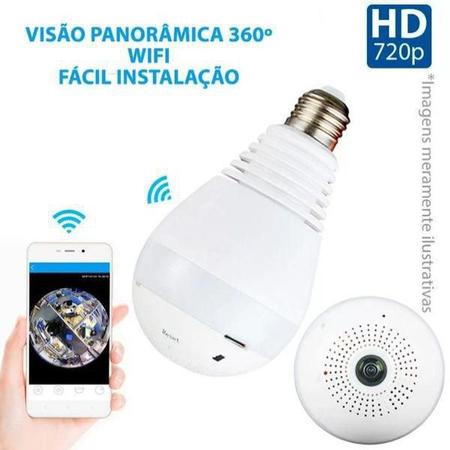 Imagem de Lampada Camera Monitoração Celular 3D Wifi V380 Cam