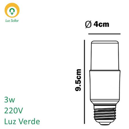 Imagem de Lâmpada Compacta Eletrônica 3W 220V E27 Verde Decorativa