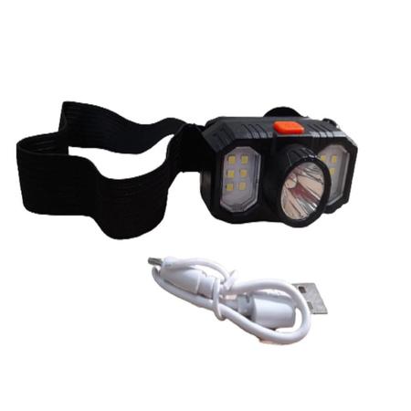 Imagem de Lampada de 3 led lanterna de cabeça flash headlamp economica trilha caminhada