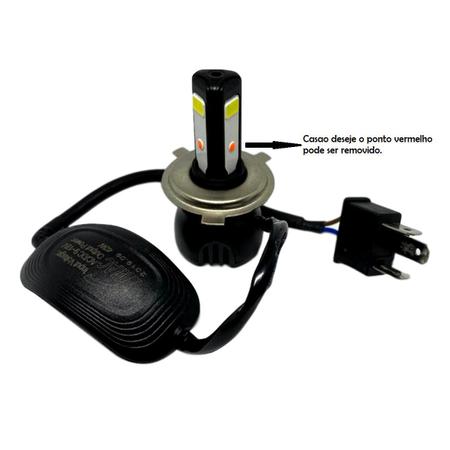 Imagem de Lâmpada Farol Moto Super Led Cg Fan Titan Start Biz Bros Pop Twister Ybr Factor Cb 300 4400 Lúmens