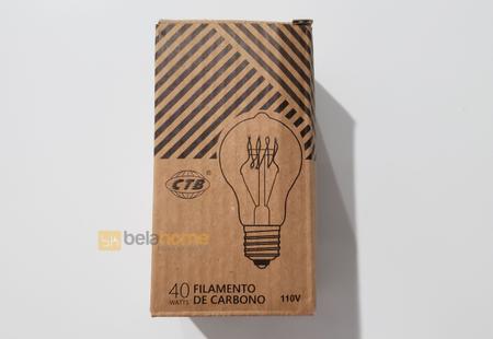 Imagem de Lampada Filamento De Carbono A19 E27 40w 110v Retrô Vintage