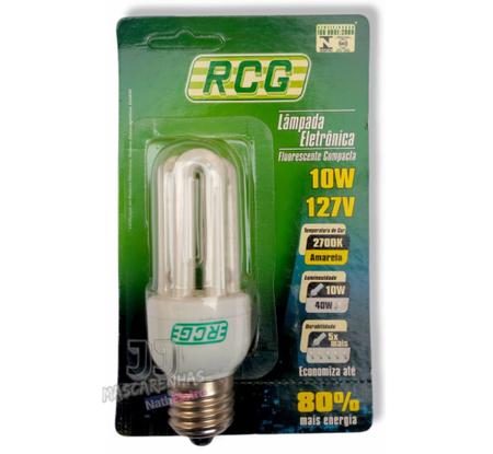 Imagem de Lampada Fluorescente Rcg Luz Amarel Nova 127v 10w 2700k 03un