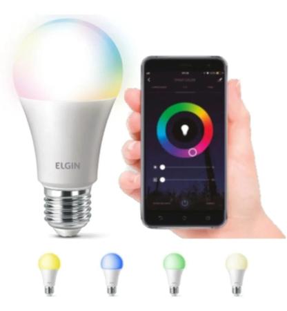 Imagem de Lampada Inteligente Led Bulbo 10w Bivolt Smart Color - Elgin