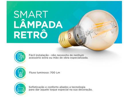 Imagem de Lâmpada Inteligente Positivo Wi-Fi E27 7W Retrô