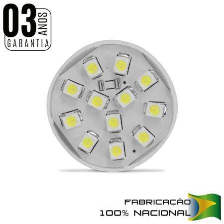 Jogo de 10 Lâmpadas Autopoli Led Ba15s-21 1 Polos Vermelho 30w 12v