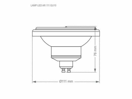 Imagem de Lâmpada Led AR111 12W 12 GU10 Dimerizável Taschibra Bivolt 2700K Luz Quente