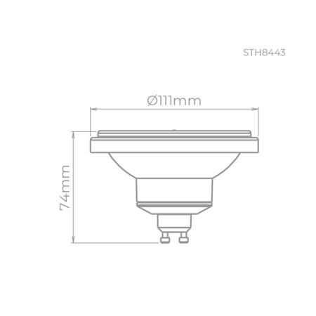 Imagem de Lâmpada LED AR111 Eco 12W Bivolt 12 GU10 2700K Quente Stella