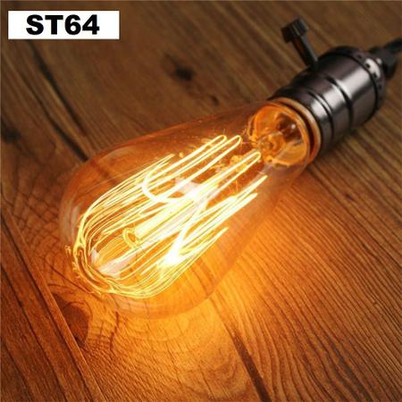 Imagem de Lâmpada Led Filamento 4W ST64 Vintage Retro Luz Âmbar