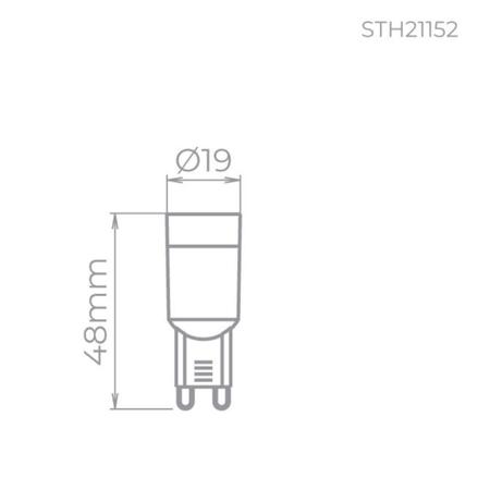 Imagem de Lâmpada LED G9 Bipino Dimer 2,5W Dimerizável 240LM 2700K Stella