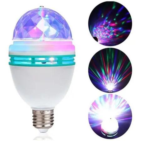 Lâmpada Led Globo Colorido Giratório Para Festa Discoteca Dj Imagem de Lâmpada Led Globo Colorido Giratório Para Festa Discoteca Dj